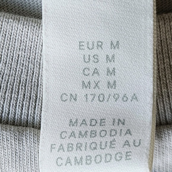 H&M Kaftan Dress Womens Medium  Cotton Maxi Long T-shirt Minimalist Light Grey - Picture 8 of 14